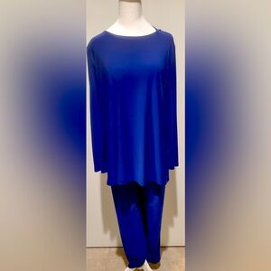 Clara Sun Woo in Royal Blue Tunic XL and Pants L Sold as a Set
